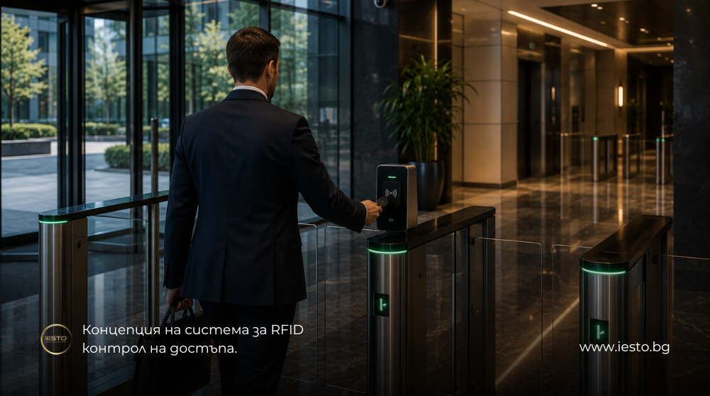 RFID контрол на достъп - концепция. Второ изображение.