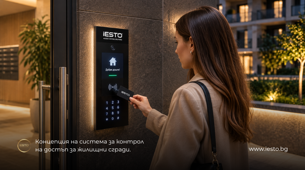Концепция за система за контрол на достъп за жилищни сгради.